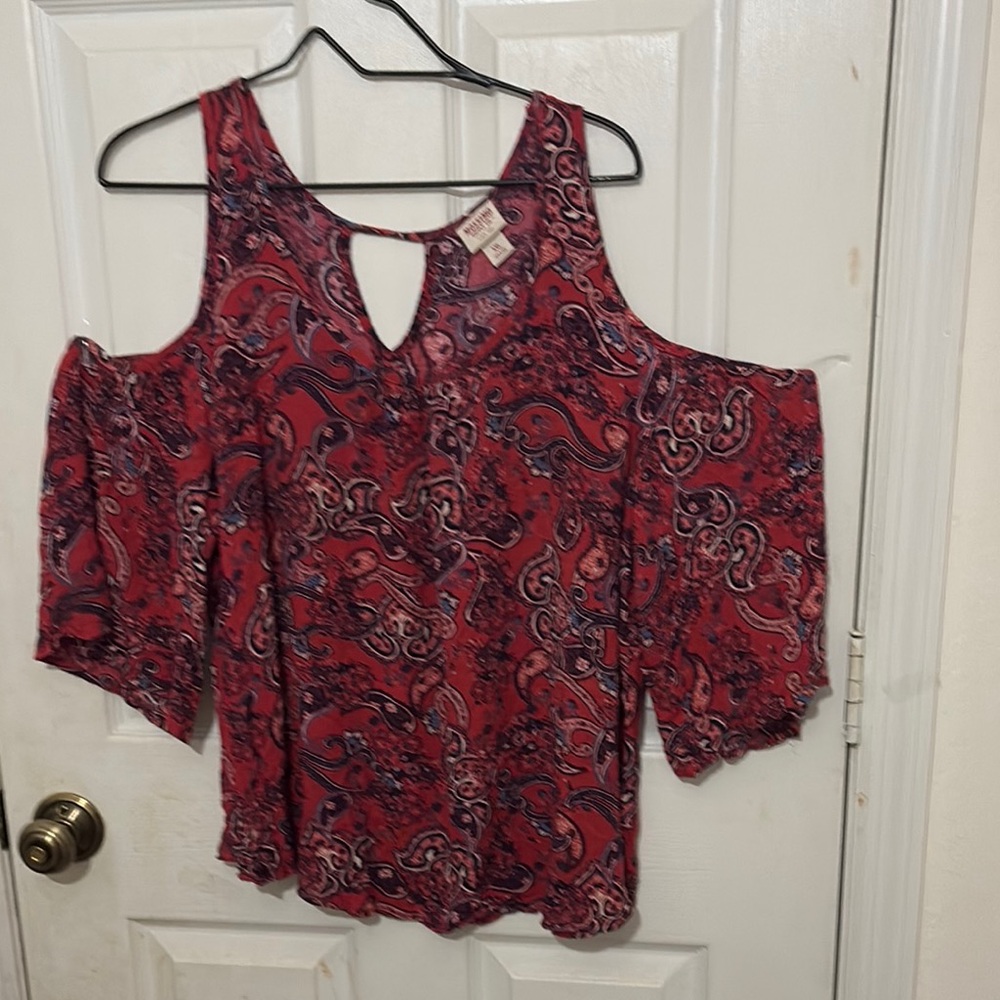 Mossimo Supply Co.Paisley Open Shoulder Top szXXL-